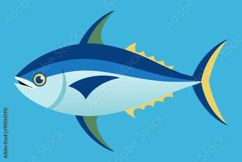 Tuna fish vector art  and illustration photo