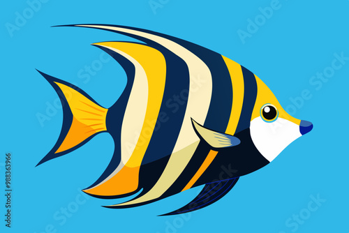 Tropical fish vector art  and illustration photo