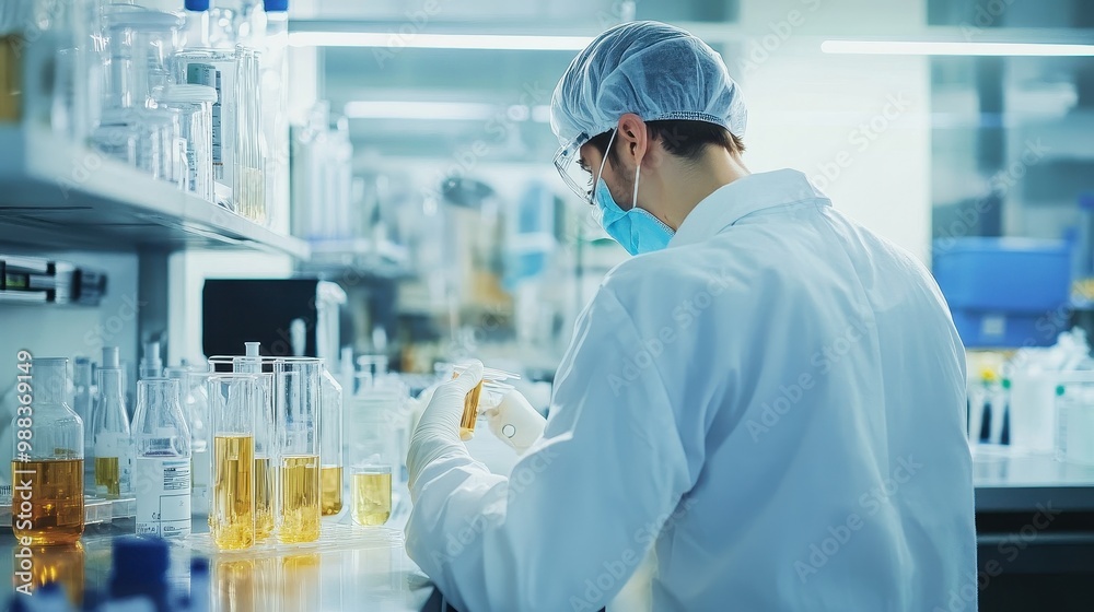 Scientist Conducting Experiments in a Laboratory Scientist Conducting Experiments in a Laboratory