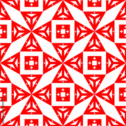 switzerland flag pattern. geometric background. vector illustration