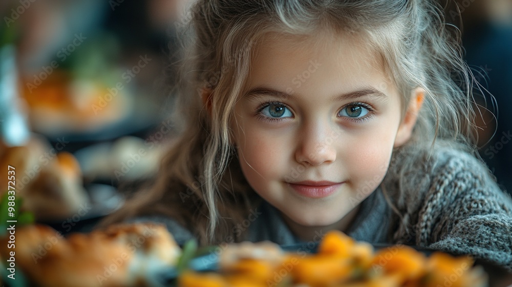 grandm takes care of the grandchildren while their parents are at work serving lunch to cute little girl grandm takes care of the grandchildren while their parents are at work serving lunch to cute little girl