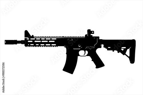 silhouette of a Modern Heavy Duty Rifle