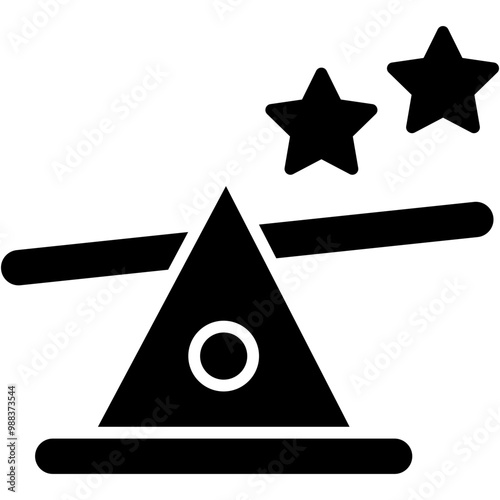 Vector Icon scale, measuring, stars, reasonable, scaling