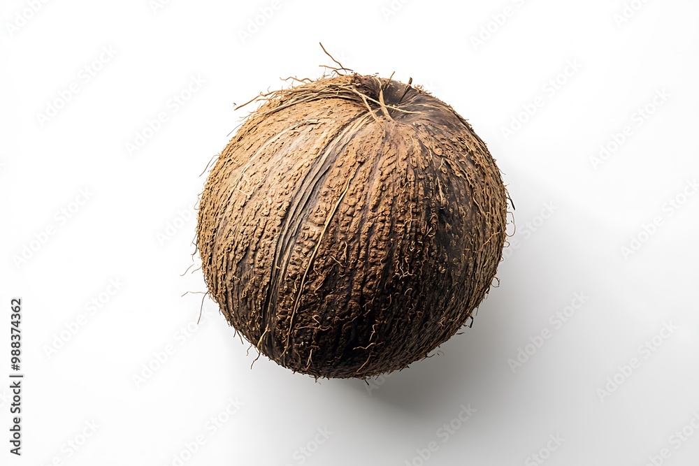 Whole coconut on a white background Whole coconut on a white background