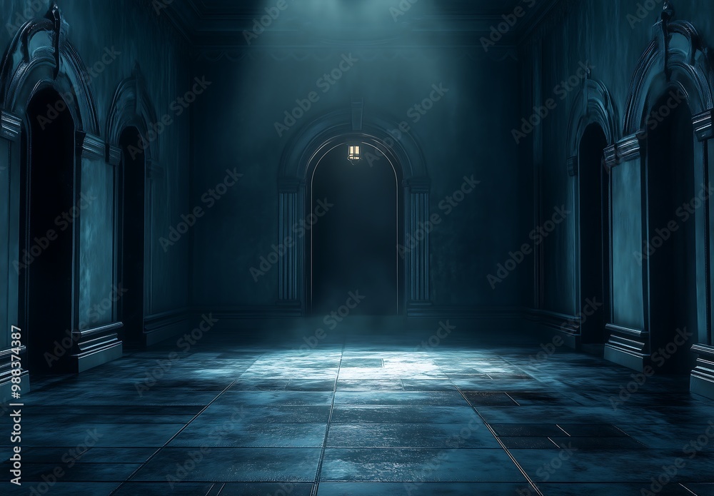 Fototapeta premium The Forgotten Realm: Exploring a Lost World Shrouded in Silence and Mystery 静寂と謎に包まれた失われた世界を探索する：忘れられた領域。Generative AI