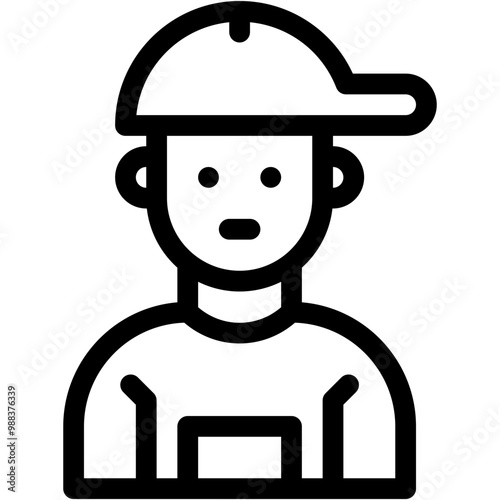 Vector Icon Kid, person, avatar, boy, cap