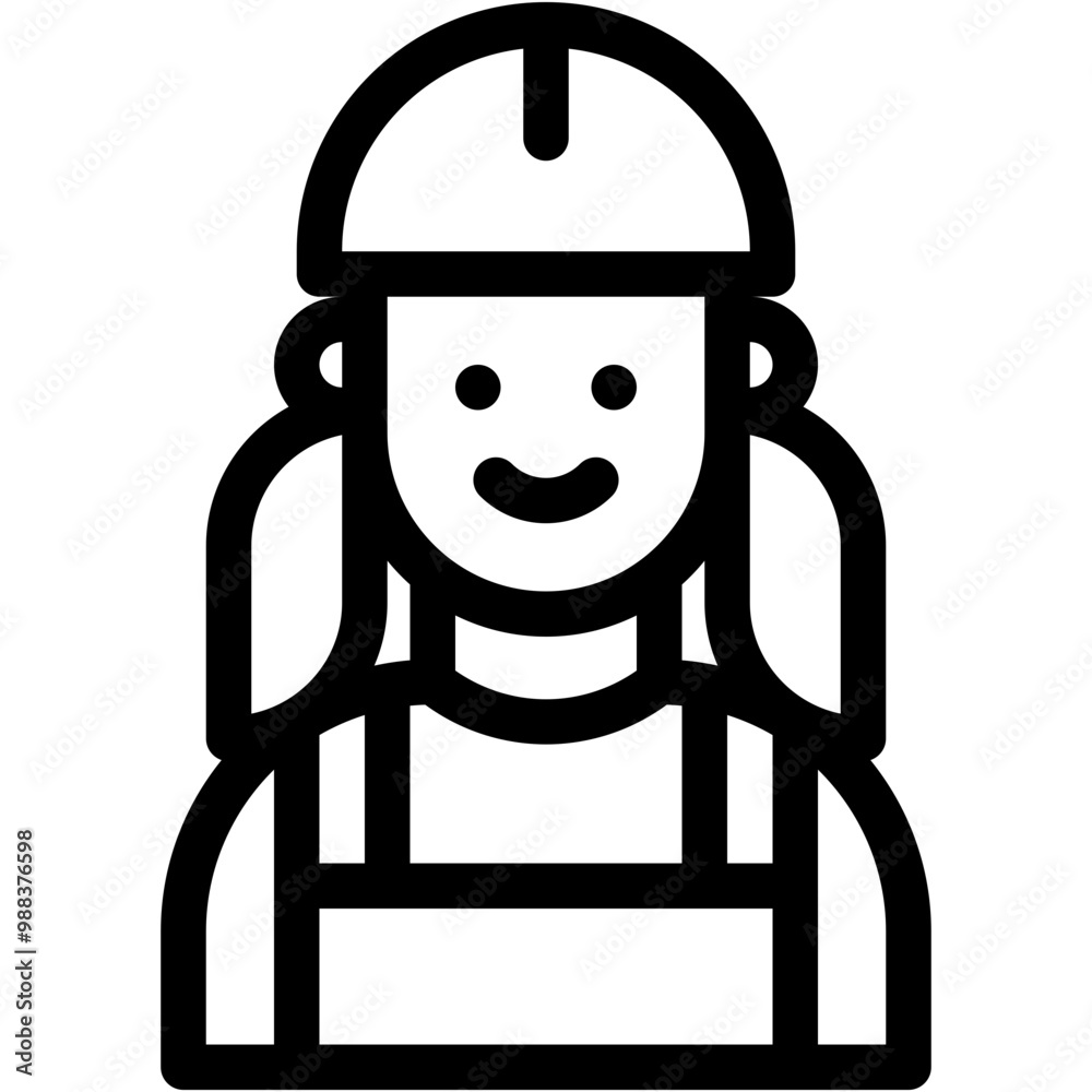 Vector Icon Young, teenager, school girl, sister Vector Icon Young, teenager, school girl, sister