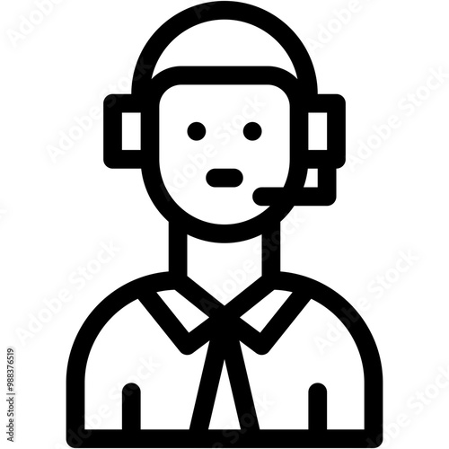 Wallpaper Mural Vector Icon Consultant, customer service, technical support, male Torontodigital.ca