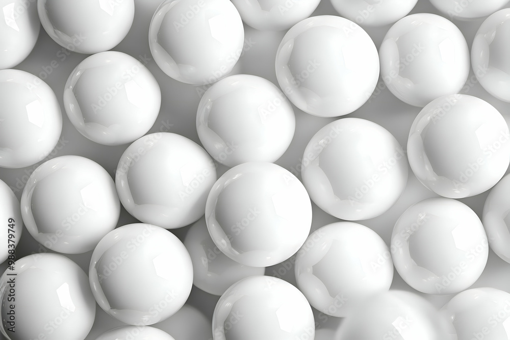 Abstract Background with White Spheres Illustration Abstract Background with White Spheres Illustration
