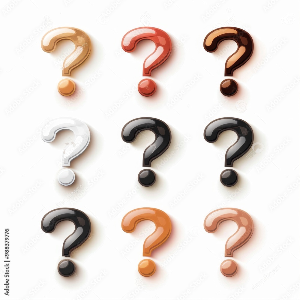 Question mark icon, quiz symbol, interrogation sign, simple rebus silhouette, questions emblem, faq set Question mark icon, quiz symbol, interrogation sign, simple rebus silhouette, questions emblem, faq set