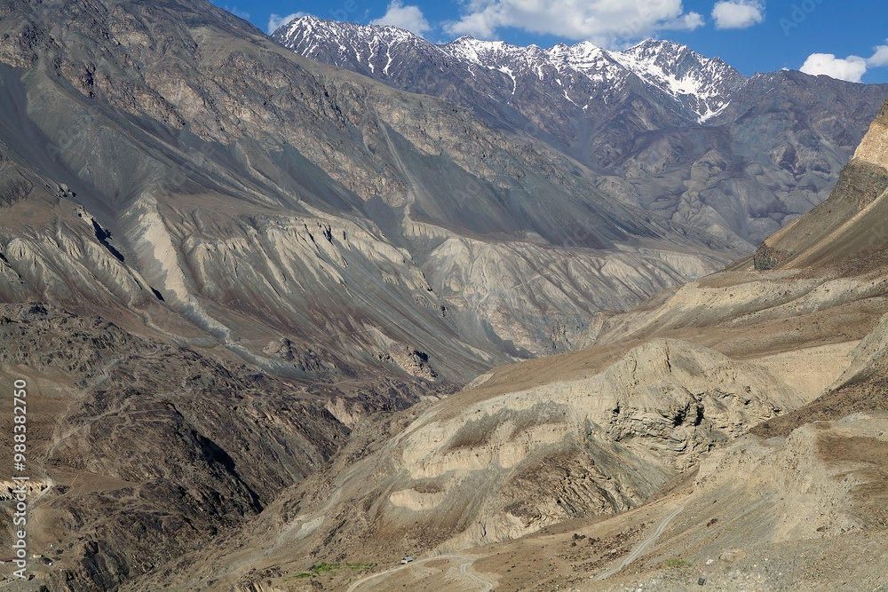 Landscape along the Bartang Valley in the Gorno-Badakhshan region in Tajikistan Landscape along the Bartang Valley in the Gorno-Badakhshan region in Tajikistan