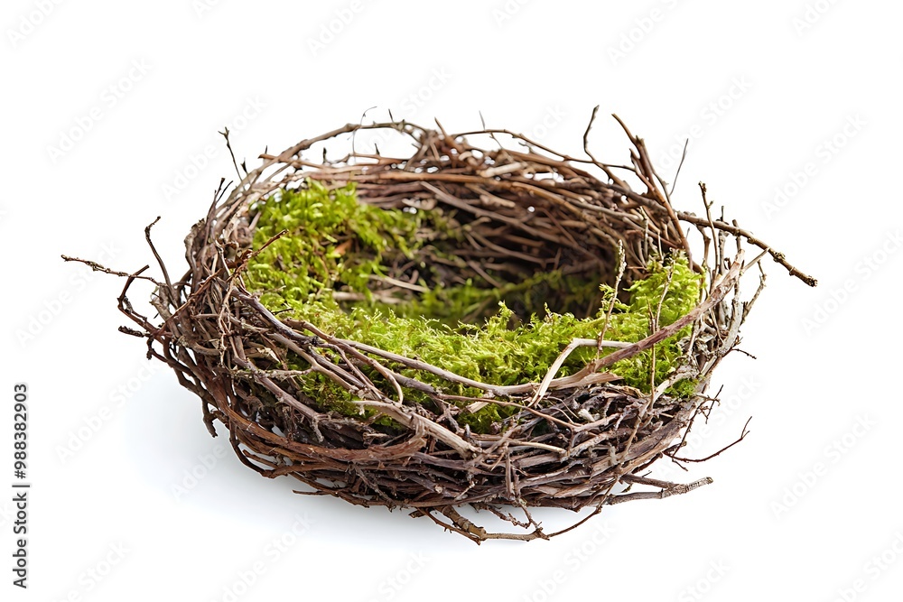 Obraz premium Bird nest isolated.