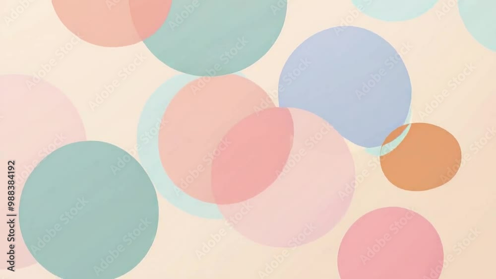 A soft, abstract design featuring overlapping circles in pastel colors on a light background. A soft, abstract design featuring overlapping circles in pastel colors on a light background.