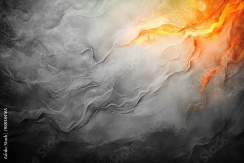  Abstract background, smoke and fire in the style of grey gradient. Created with Ai