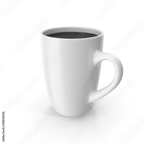 Big White Coffee Cup PNG