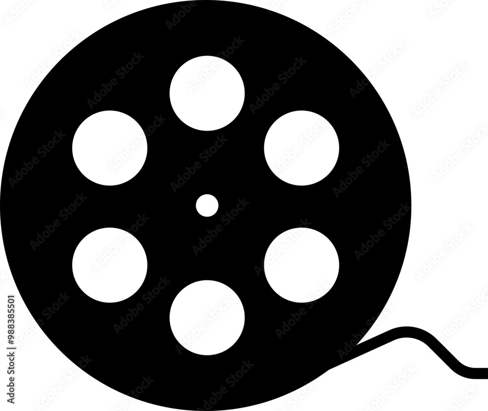Entertainment and performance vector icon. Theater and cinema symbol, Movie industry objects. Big movie reel. Open clapper board. isolated on transparent background, used for mobile app, web or ui.