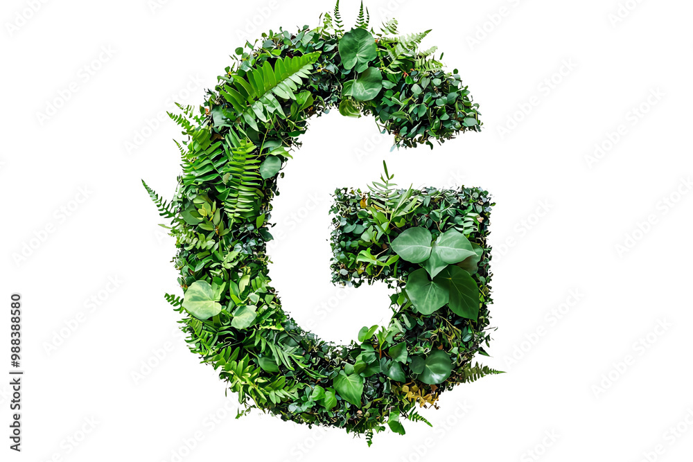 Floral Letter G with Lush Green Leaves and Botanical Typography, Nature-Inspired Alphabet Design on Transparent Background, Perfect for Eco-Friendly and Environmental Themes Floral Letter G with Lush Green Leaves and Botanical Typography, Nature-Inspired Alphabet Design on Transparent Background, Perfect for Eco-Friendly and Environmental Themes