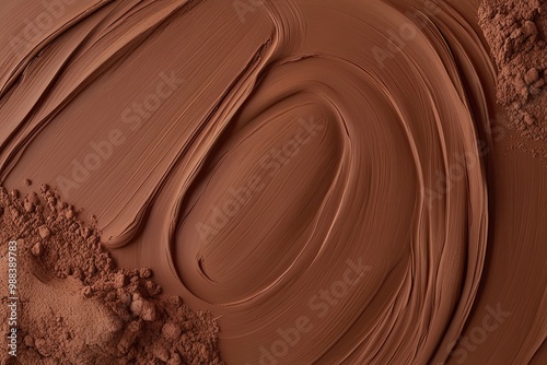 Abstract Clay Texture with Rich Brown Gradient Background