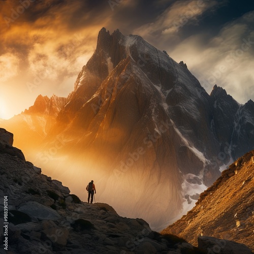 Photography of an epic mountain with a rock face.