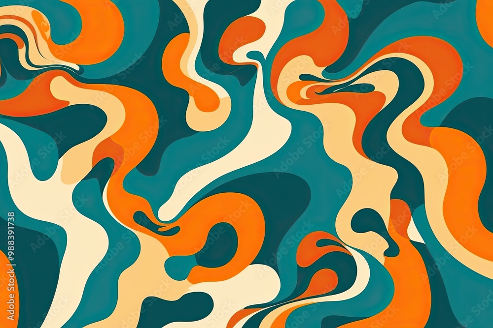 Vibrant Quirky Gradient Background in Teal Orange Cream and Cerulean Vibrant Quirky Gradient Background in Teal Orange Cream and Cerulean
