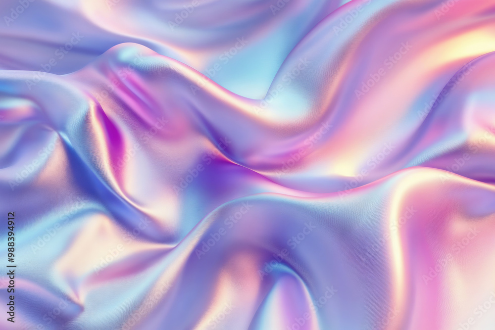 Fototapeta premium Satin fabric flowing with smooth pastel colors gradient