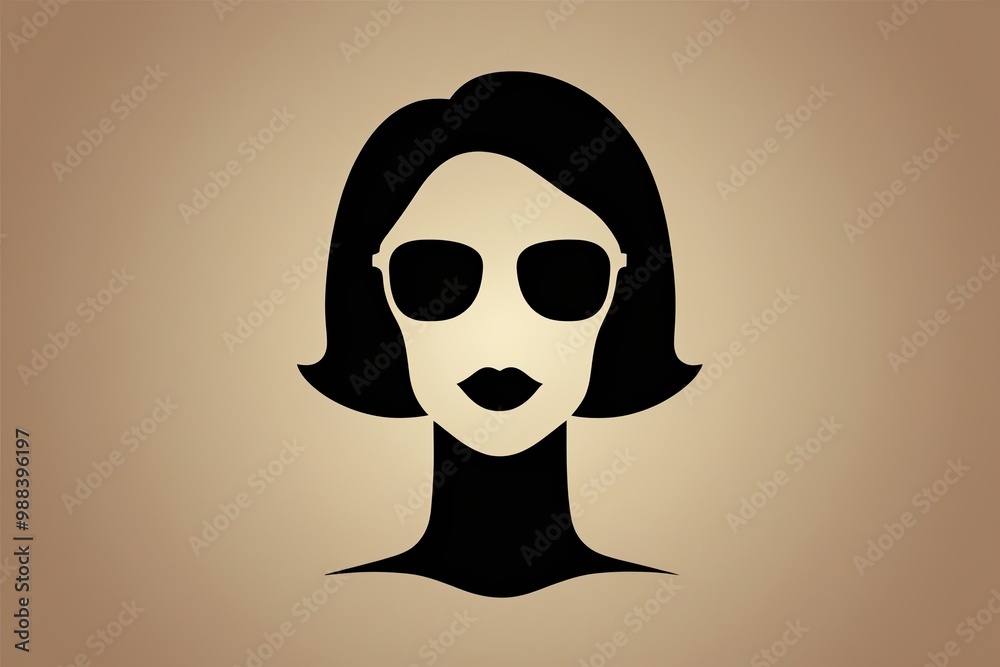 1970s Retro Fashion Icon Showcased on Minimalist Silhouette Design 1970s Retro Fashion Icon Showcased on Minimalist Silhouette Design