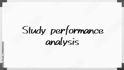 Study performance analysis のホワイトボード風イラスト