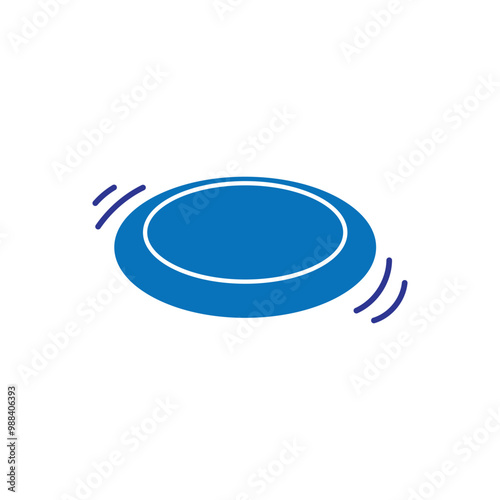 Frisbee icon logo design template isolated illustration