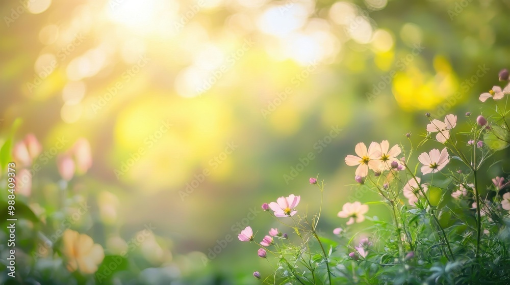 Gentle Spring Flowers in Soft Morning Light Gentle Spring Flowers in Soft Morning Light