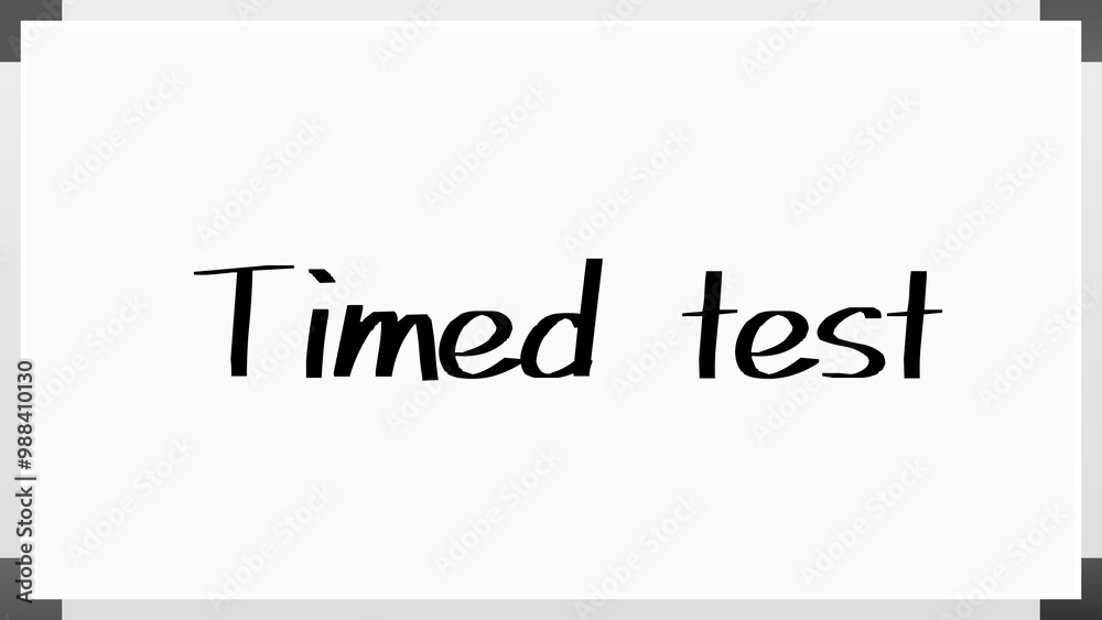 Timed test のホワイトボード風イラスト Timed test のホワイトボード風イラスト