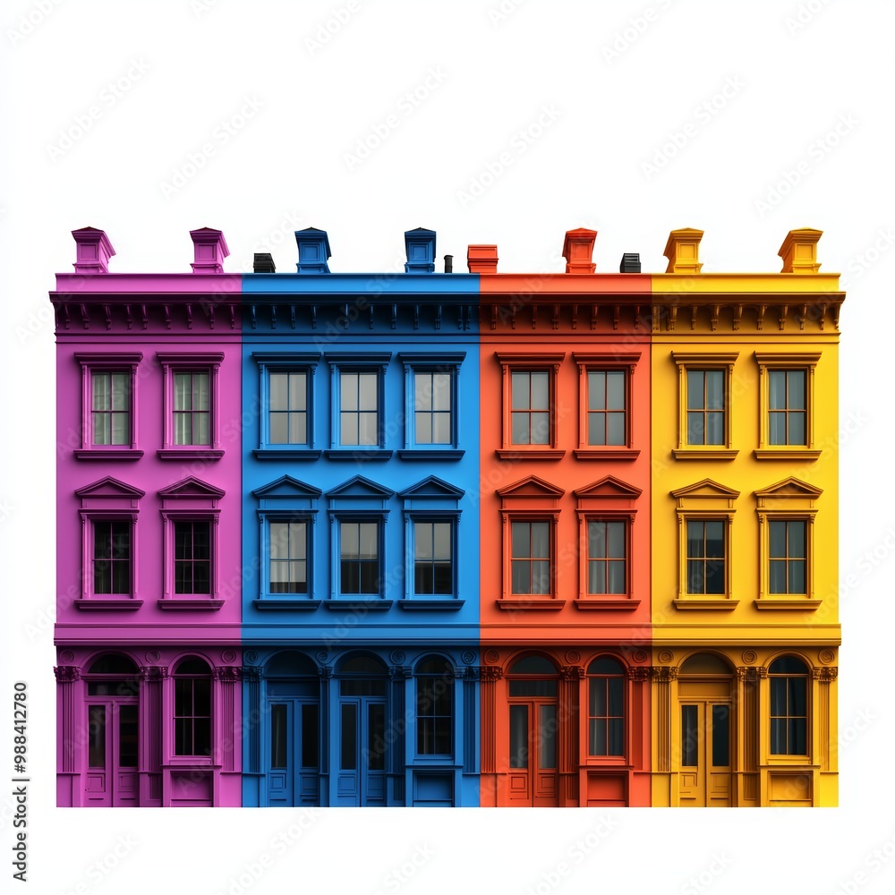 Fototapeta premium A hyper realistic image of a vibrant city street