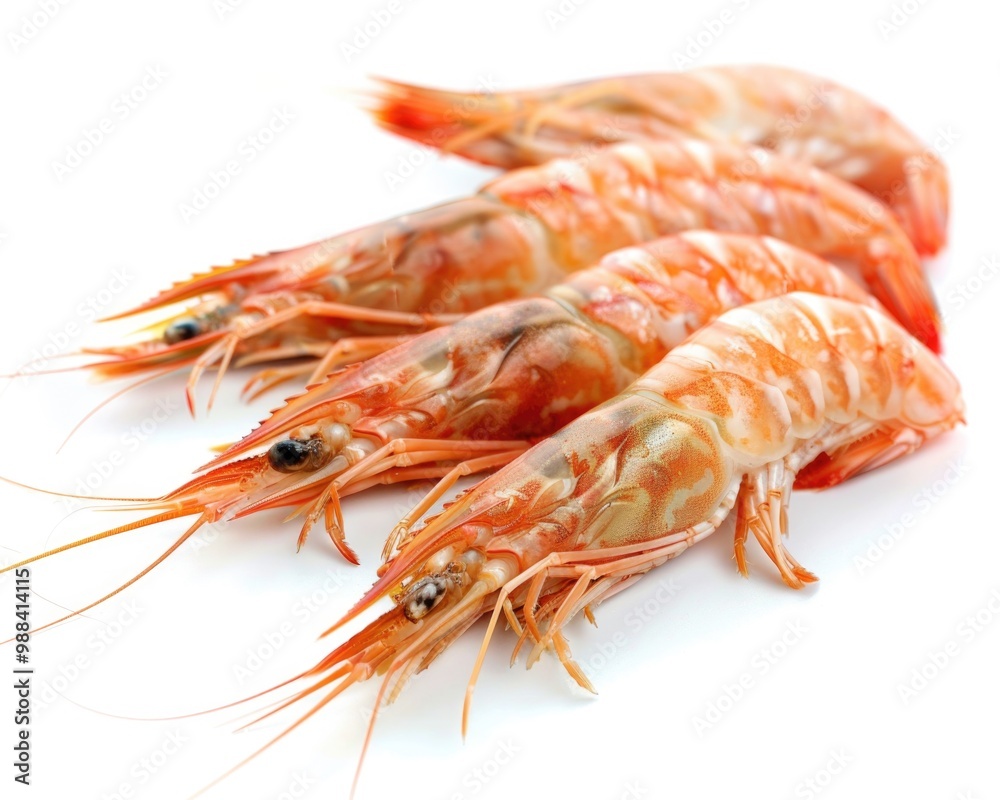 Shrimp White Background. Fresh Cooked Prawn Seafood Isolated on White Shrimp White Background. Fresh Cooked Prawn Seafood Isolated on White