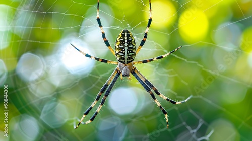 Joro spider on the web photo