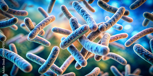 Close up of Bacillus bacteria causing anthrax infection, concept of bioterrorism and biohazard, bacillus, anthrax