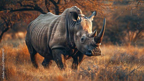 photography of standing rhino in the savana
