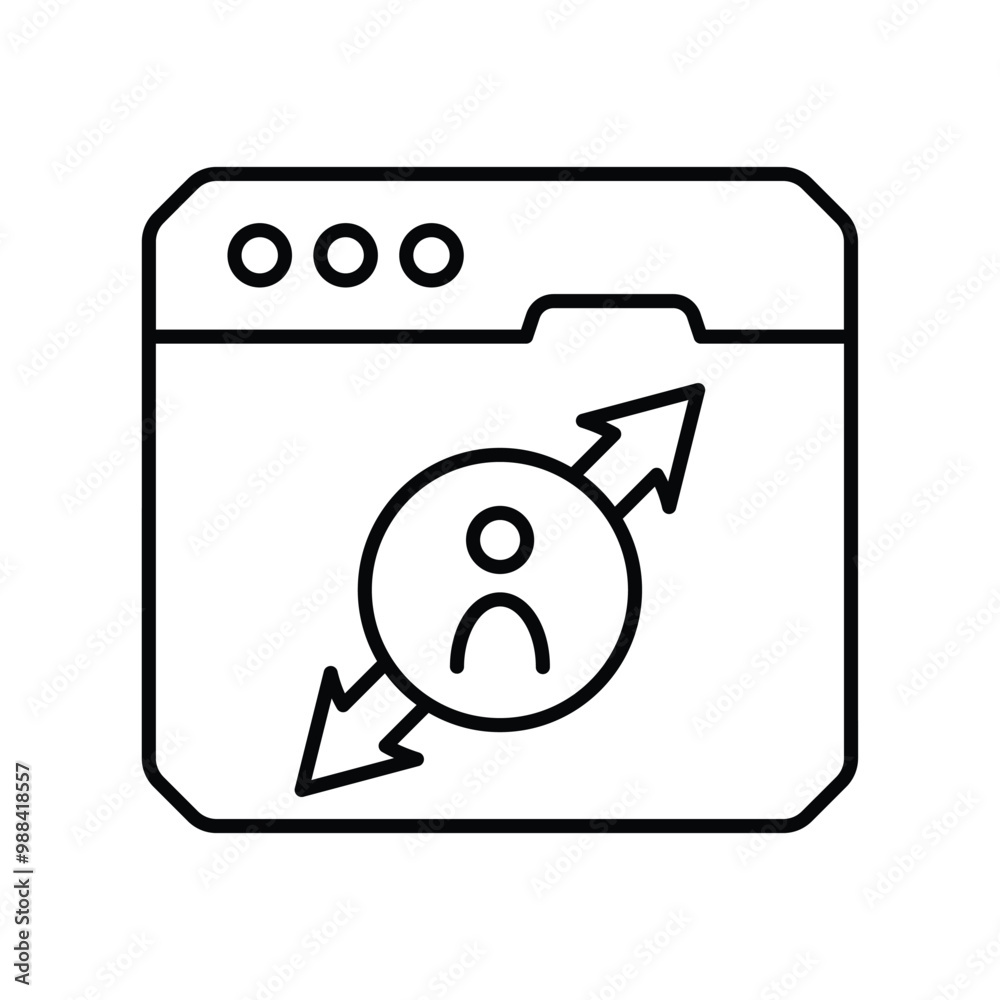 web traffic line icon with white background vector stock illustration web traffic line icon with white background vector stock illustration
