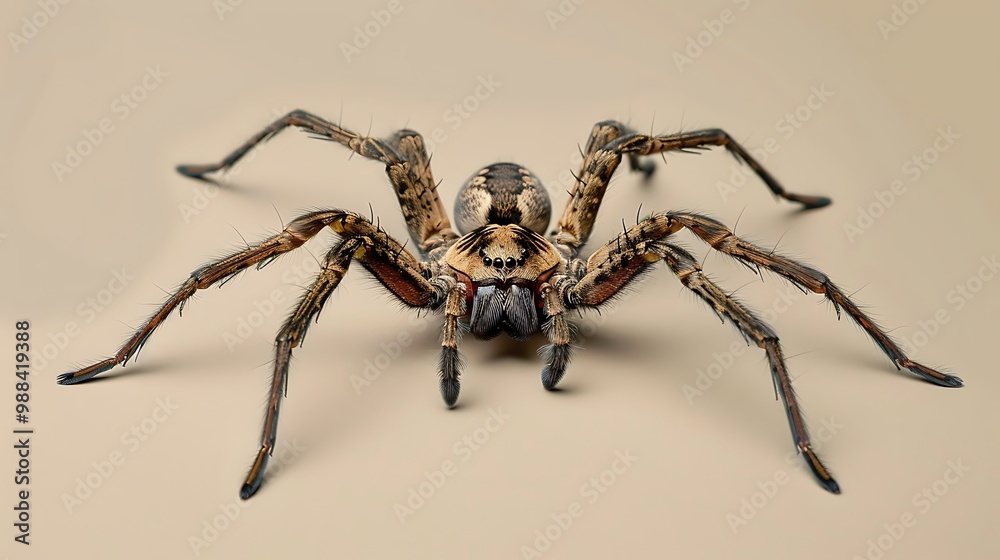 Fototapeta premium Wolf Spider isolated on background