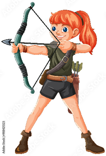 Young Archer Ready to Shoot