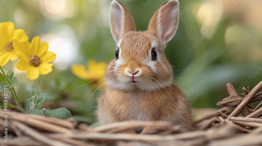 Fototapeta premium rabbit having ultrasound scan in veterinary clinic
