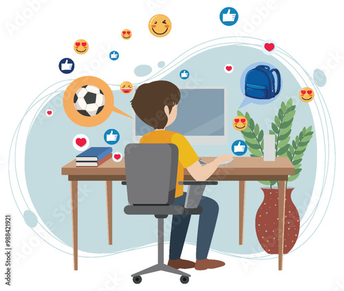 Student Engaging in Online Learning