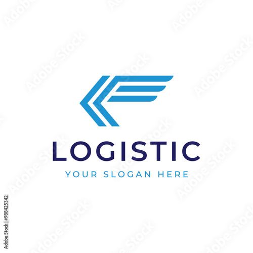 Logistics logo template design for delivery with a creative concept. Logo can be for business, express delivery.