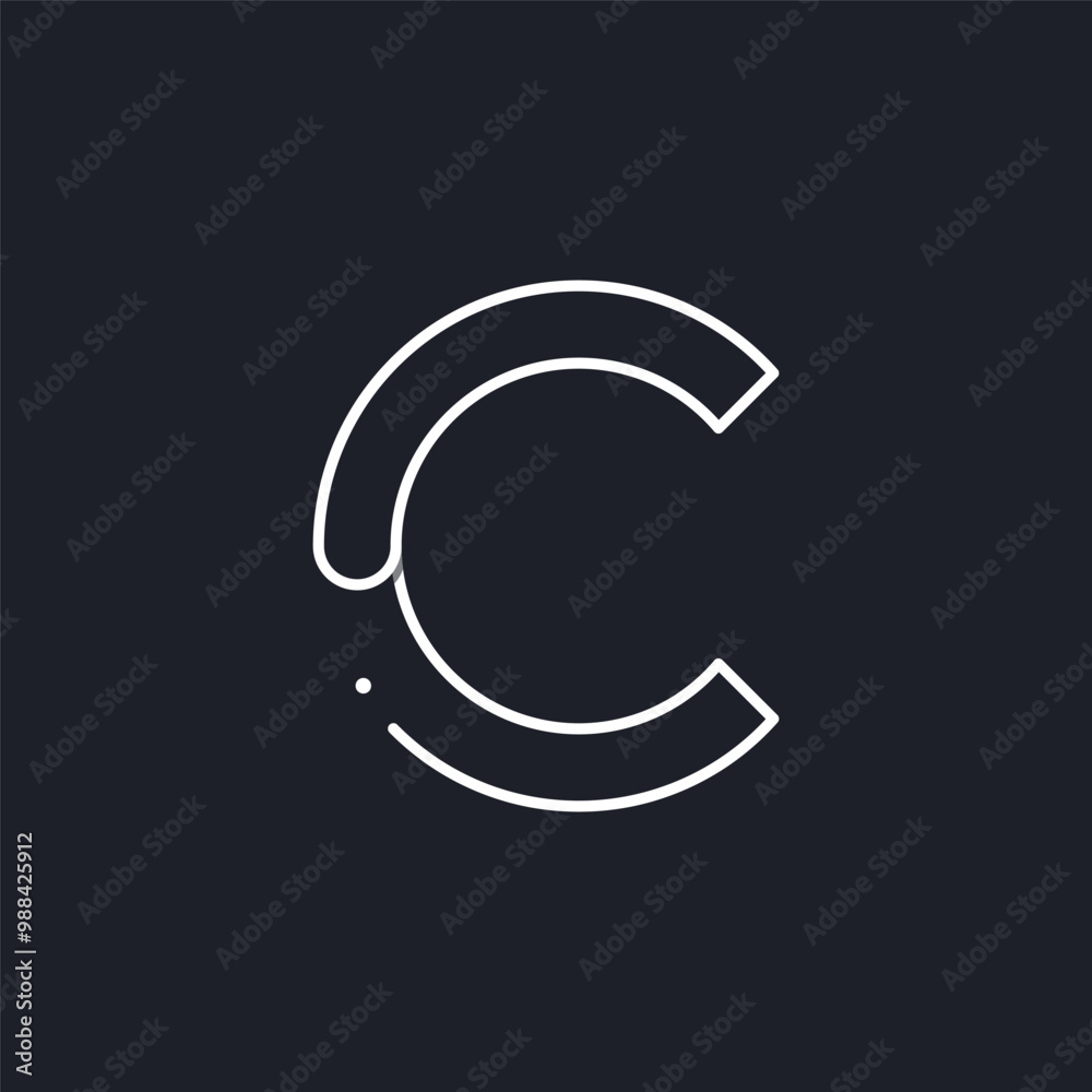 Unique and modern geometric letter C initial logo template design. Logo for business, business card, brand and identity. Unique and modern geometric letter C initial logo template design. Logo for business, business card, brand and identity.