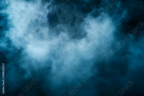 Abstract Blue Smoke Background