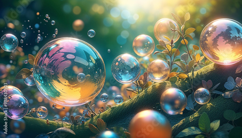 abstract background with bubbles