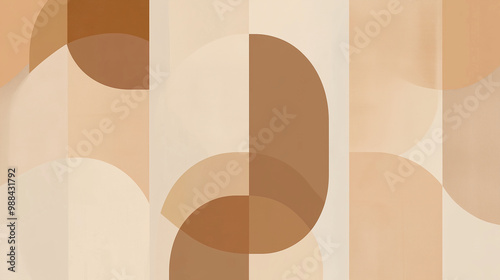 Wallpaper Mural Elegant pastel brown color geometric abstract pattern
 Torontodigital.ca