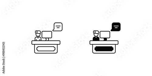 blogger set icon with white background vector stock illustration