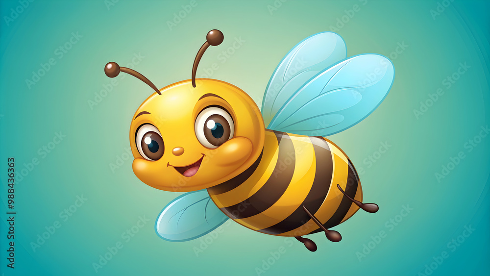 of a cute bee flying in a cartoon style, bee, insect, cute, flying, wings, cartoon,nature, animal, yellow, black, honey of a cute bee flying in a cartoon style, bee, insect, cute, flying, wings, cartoon,nature, animal, yellow, black, honey