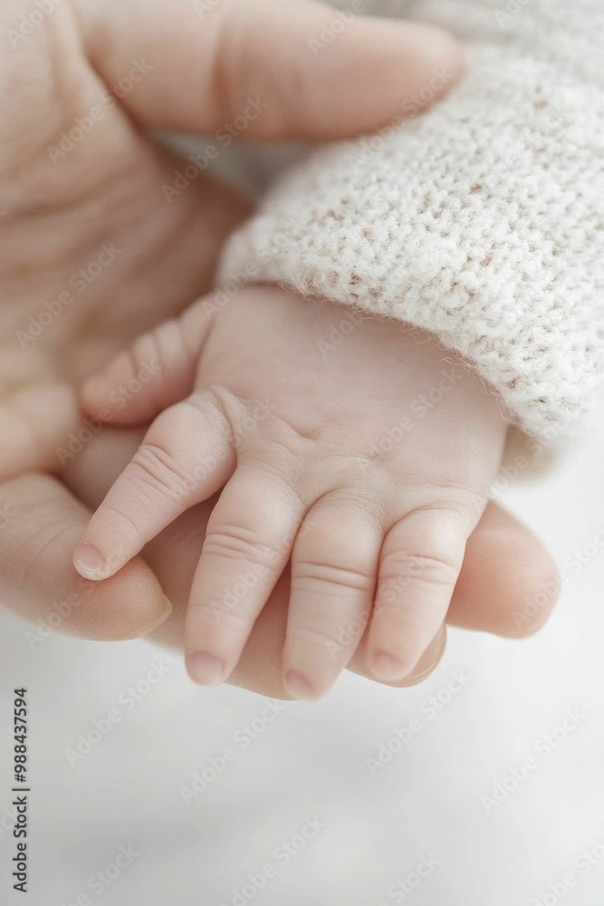 Close-Up of a Newborn Babys Hand Gently Grasping a Finger, Symbolizing Innocence, Connection, and the Joy of New Life in Soft Natural Lighting Close-Up of a Newborn Babys Hand Gently Grasping a Finger, Symbolizing Innocence, Connection, and the Joy of New Life in Soft Natural Lighting