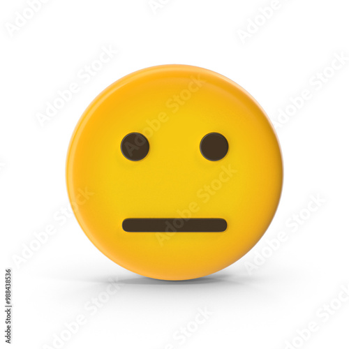 Straight Face Emoji PNG