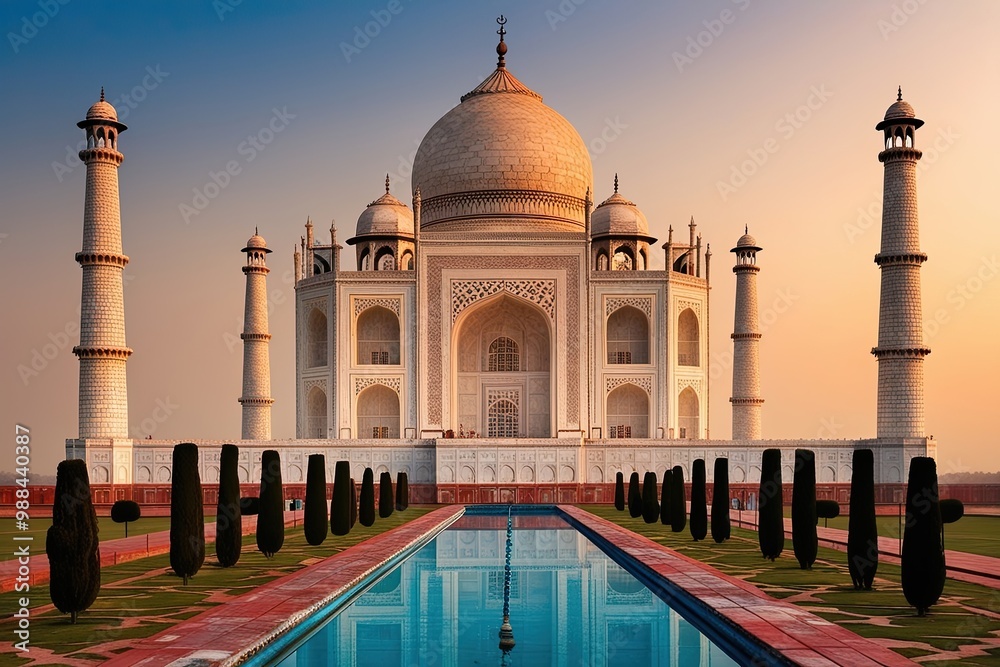 Fototapeta premium Majestic Taj Mahal Architecture in Agra